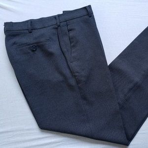 Perry Ellis Dark Blue Tic Flat Front Modern Fit Dress Pants 34x32